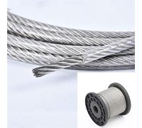 SJHFKDK Cable Acier,Filin Acier 10 mètres en Acier Enduit de PVC Flexible Fil Corde Souple Câble Transparent en Acier Inoxydable Corde à Linge Diamètre 1mm 1.2mm 1,5 mm 2 mm 3 mm(10M Diameter 1.2mm)