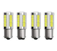 SJHFKDK Clignotant Dynamique RéTroviseur Led Lot de 4/8 ampoules LED blanches for voiture, clignotants, feux freinage et recul(4 PCS,YELLOW_1156 BA15S P21W)