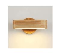 SJHPZG Applique Murale Japonaise rétro en Bois, pivotante à 180°, linéaire, à LED, pour Salle de Bain, Moderne, éclairage Mural, Miroir, Chevet