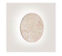 SJHPZG Applique Murale Ronde en travertin Wabi Sabi Lampe Murale en Pierre Naturelle, décoration Minimaliste luminaire Mural à intensité Variable pour Chambre Salon Salle de Bain