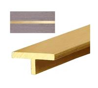 SJHPZG Bande de Transition en T pour carrelage et Bois, Joint en Laiton brossé, pour Portes d'entrée, revêtement de seuil pour revêtement de Sol stratifié