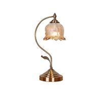 SJHPZG Lampe de Table à Fleurs Vintage Lampe de Chevet smal élégant 3 Couleurs température avec Une Teinte en Verre 17 "Light de Bureau Floral Mignon pour Salon Chambre