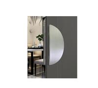 SJHPZG Poignée de porte coulissante demi-ronde, double face, en aluminium, à pousser et à tirer, robuste, for porte de grange en verre(Silver,D40cm/15.7in)
