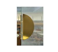 SJHPZG Poignée de porte coulissante demi-ronde, double face, en aluminium, à pousser et à tirer, robuste, for porte de grange en verre(Gold,D50cm/19.7in)