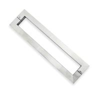 SJHPZG Poignées de porte de grange en acier inoxydable brossé, modernes et robustes, à pousser et à tirer, for grange, façade, bois, porte commerciale et d'entrée.(Silver,44cm)