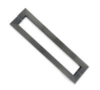 SJHPZG Poignées de porte de grange en acier inoxydable brossé, modernes et robustes, à pousser et à tirer, for grange, façade, bois, porte commerciale et d'entrée.(Svart,80cm)