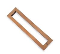 SJHPZG Poignées de porte de grange en acier inoxydable brossé, modernes et robustes, à pousser et à tirer, for grange, façade, bois, porte commerciale et d'entrée.(Rose gold,54cm)