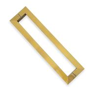 SJHPZG Poignées de porte de grange en acier inoxydable brossé, modernes et robustes, à pousser et à tirer, for grange, façade, bois, porte commerciale et d'entrée.(Gold,104cm)
