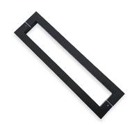 SJHPZG Poignées de porte de grange en acier inoxydable brossé, modernes et robustes, à pousser et à tirer, for grange, façade, bois, porte commerciale et d'entrée.(Matte Black,94cm)