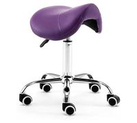 SJHPZG Tabouret de Selle Ergonomique avec roulettes, siège de Salon pivotant en Cuir PU, Chaise de Selle roulante 48-60 cm réglable pour Tatouage/beauté/Cils/Massage/Dentaire