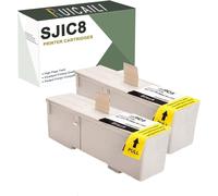 Sjic8 Noir 50Ml Cartouches D'Encre Compatible Pour Epson Sjic8 Remplacement Compatible Fonctionne Avec Tm-J7000, Tm-J7500, Tm-J 7500 Series Et Tm-J7500 P Tm-J9000 Imprimantes,2 Pac[ENC943183]