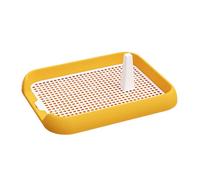 SJJALAKAJA Portable Pet Toilette pour Chien Flat Training Dog Potty Removable Design Guide Post for Spot Toiletting Easy to Clean Suitable for Small Dogs Indoor and Outdoor Use(Yellow)