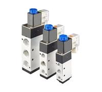 SJJBVPYX 1PCS 4V210-08/4V310-10/4V410-15 Vanne d'air électromagnétique à 2 Positions et 5 Ports à Cinq Voies DC12V DC24V AC110V AC220V.(12mm Fittings AC220V)