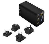 SJJJS Chargeur Gan 280W avec écran OLED,4-Port GaN Type-C Adaptateur avec 3USB-C +1USB-A,PD 140W Chargeur Rapide,Chargeur Universel pour l'europe,Les États-Unis,l'Australie et Le Royaume-Uni（Noir）