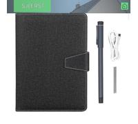 sjlerst Note à carnet numérique avec stylo intelligent Notebook numérique Sync Pen Set 3 video videoprojecteur Motif de lin noir