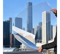 SJMDMZD Feuilles de Toit en Polycarbonate, 1mm Plaque Plexiglass Acryliques Transparentes, Feuille de Plastique Transparente Légère pour Serre Jardin Toiture Abris Terrasse 0.5x4m