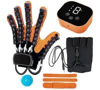SJMDMZD Gant de Robot Rééducation Main, Equipement D'Entraînement de Rééducation D'Avc, Hémiplégie Gants Arthrose Orthèses de Doigts pour Exercices de Flexion et D'Etirement Left M