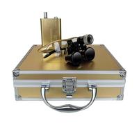 SJMDMZD Loupe Binoculaire Chirurgicale 2.5/3.5X avec Lampe, Dentaire Jumelles Chirurgicales avec Boîte Métal, Lunettes Optiques pour Travail Précision Lecture/Réparations/Couture E 3.5X