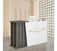 SJMDMZD Moderne Comptoir De Réception Petit, Comptoir d'accueil pour Caisse Debout avec Tiroirs Verrouillables, Bureau d'Ordinateur en Bois pour la Maison, Le Bureau, Meuble de Bureau C 100cm