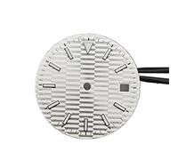 sjniosn Cadran de montre 28,5 mm, texture métallique, bleu vert, accessoires lumineux, compatible fit for les mouvements 8215/ETA 2824/2836/8200/fit for Mingzhu 2813(White)