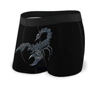 SJOAOAA Boxer classique pour homme - Noir - Motif scorpion - Avec pochette, Noir , M