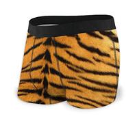 SJOAOAA Boxers Classiques pour Hommes avec Motif Tigre en Fourrure Extensible Sous-Vêtements Doux Boxers pour Hommes Confortables, Noir , S