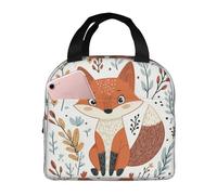 SJOAOAA Cartoon Fox Sac à déjeuner isotherme réutilisable et étanche