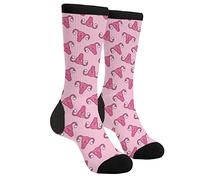 SJOAOAA Chaussettes amusantes et décontractées pour homme et femme, Orgue de l'utérus rose Obgyn infirmière mignonne, taille unique