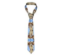 SJOAOAA Cravate fine pour homme avec motif chouette amusante - Pour affaires, mariages, danses, Noël, fête formelle (143-145 cm), Funny Alpaga Ll, taille unique