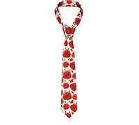 SJOAOAA Cravate fine pour homme Motif coquelicot Motif coquelicot, Noir , taille unique