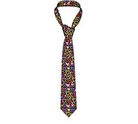 SJOAOAA Cravate fine pour homme Motif cœur aquarelle Pour affaires, fête, mariage, Noir , taille unique