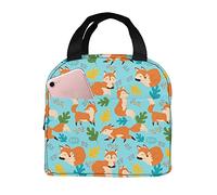 SJOAOAA Fox Sac à déjeuner isotherme réutilisable et étanche