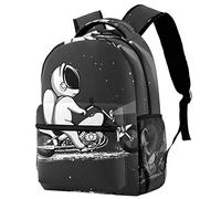 SJOAOAA Sac à dos léger classique pour adolescents mignons astronautes spatiaux sacs à dos de moto, sac à dos, cartable, sac d'école, sacs pour ordinateur portable de voyage Style-4583, Couleur 1, One