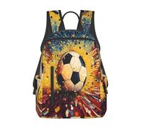 SJOAOAA Sac à dos léger Space Fire Water Soccer Casual Randonnée Sac à dos Sac à dos Cartable Cartable Voyage Sacs pour ordinateur portable Style-4766, Art T coloré, One Size, Sac à dos daypack