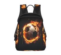 SJOAOAA Sac à dos léger Space Fire Water Soccer Casual Randonnée Sac à dos Sac à dos Cartable Cartable Voyage Sacs pour ordinateur portable Style-4766, Peinture Fire T, One Size, Sac à dos daypack