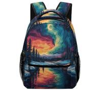 SJOAOAA Sac à dos léger tendance aurore boréale beau paysage sac à dos sac à dos cartable cartable voyage sacs pour ordinateur portable Style-2192, Style-5, One Size, Sac à dos daypack