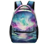 SJOAOAA Sac à dos léger tendance aurore boréale beau paysage sac à dos sac à dos cartable cartable voyage sacs pour ordinateur portable Style-2192, Style-9, One Size, Sac à dos daypack