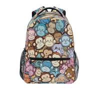 SJOAOAA Sac à dos unisexe avec carillons éoliens loup carillons, Multicolore, taille unique