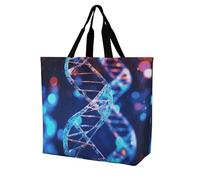 SJOAOAA Sac à provisions unisexe motif hérisson mignon sac de sport pour voyage, sac à bandoulière, sacs d'épicerie, sac à main, Hélix génétique ADN, Taille unique