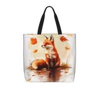 SJOAOAA Sac à provisions unisexe réutilisable pour mathématiques, géométrie, geek calculus, grande capacité, décontracté, sac à main, sac à main, Adorable renard d'automne, Taille unique