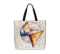 SJOAOAA Sac à provisions unisexe réutilisable pour mathématiques, géométrie, geek calculus, grande capacité, décontracté, sac à main, sac à main, Géométrie mathématique Geek C, Taille unique