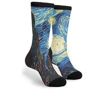 SJOAOAA Starry Night Vincent Van Gogh Chaussettes décontractées pour homme et femme, comme sur l'image, taille unique