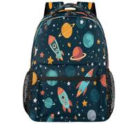 SJOAOAA Style-2420 Sac à dos léger pour l'école, le voyage, pour ordinateur portable, Space Rockets P-lanets, One Size, Sac à dos daypack