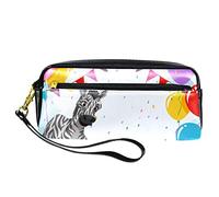 SJOAOAA Zebra On Party Trousse à crayons en cuir synthétique haute capacité pour bureau, comme sur l'image, Taille unique, Organiseur de sac