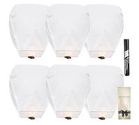 SJOAUET Lot de 6 lanternes chinoises en papier chinoises biodégradables et respectueuses de l'environnement pour le Nouvel An, les week-ends, les vacances et les festivals