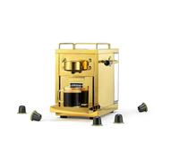 Sjöstrand Coffee Concept machine à café espresso à capsules, acier inoxydable avec finition brillante en or, compatible avec Nespresso M10001B