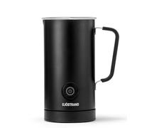 Sjöstrand Coffee Mousseur à lait électrique, en acier inoxydable, pour lait chaud et froid, revêtement anti-adhésif (noir mat)