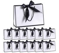 SJORHNUS Lot de 12 sacs cadeaux en papier avec poignées, 27,9 x 20,3 x 10,2 cm pour petites entreprises, sacs cadeaux en vrac pour boutiques, petites entreprises, magasins de détail, anniversaires