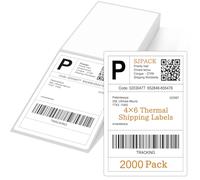 SJPACK Lot de 2000 étiquettes thermiques de 10,2 x 15,2 cm, étiquettes d'expédition thermique directe compatibles avec Nelko, Rollo, Zebra, Brother, Orgbro, Munbyn, Jadens, imprimante d'étiquettes