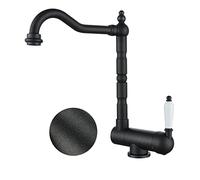 SJQKA Mitigeur Cuisine Rabattable Noir, Laiton Robinet Cuisine Pliable Mitigeur De Cuisine Sous Fenêtre Avec Bec Orientable 360° Robinetterie Evier Rabattable Devant Fenêtre (frosted/black)